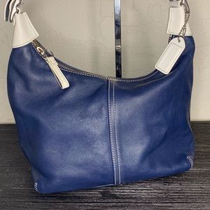 Coach Navy Blue Leather Bag